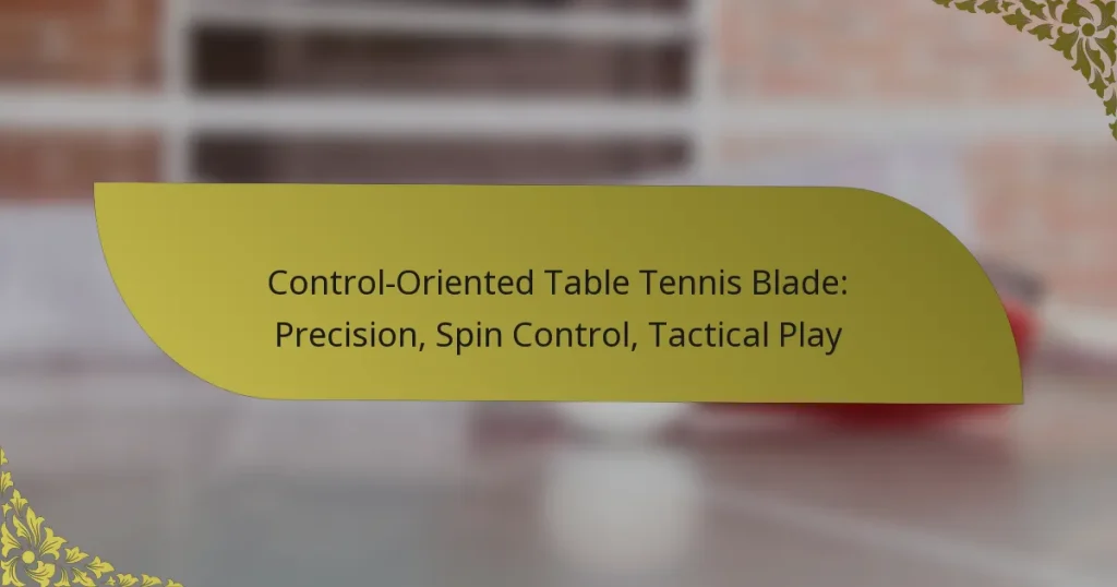 Control-Oriented Table Tennis Blade: Precision, Spin Control, Tactical Play