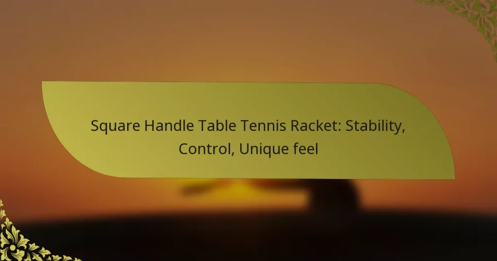 Square Handle Table Tennis Racket: Stability, Control, Unique feel