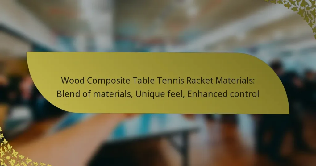 Wood Composite Table Tennis Racket Materials: Blend of materials, Unique feel, Enhanced control