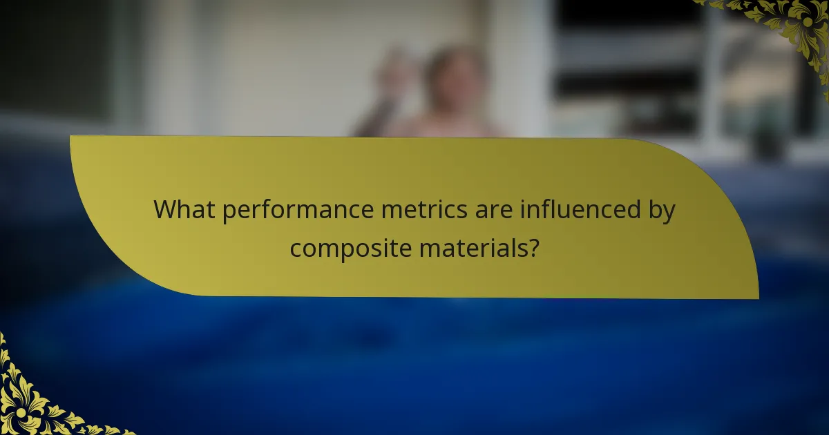 What performance metrics are influenced by composite materials?